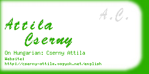 attila cserny business card